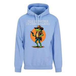 Hold On Partner IM Overstimulated Cow Frog Unisex Surf Hoodie