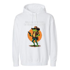 Hold On Partner IM Overstimulated Cow Frog Garment-Dyed Fleece Hoodie