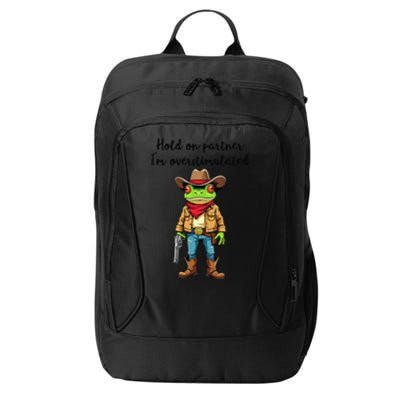 Hold On Partner IM Overstimulated Cow Frog City Backpack