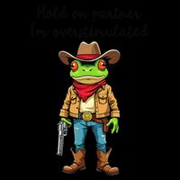 Hold On Partner IM Overstimulated Cow Frog Bag