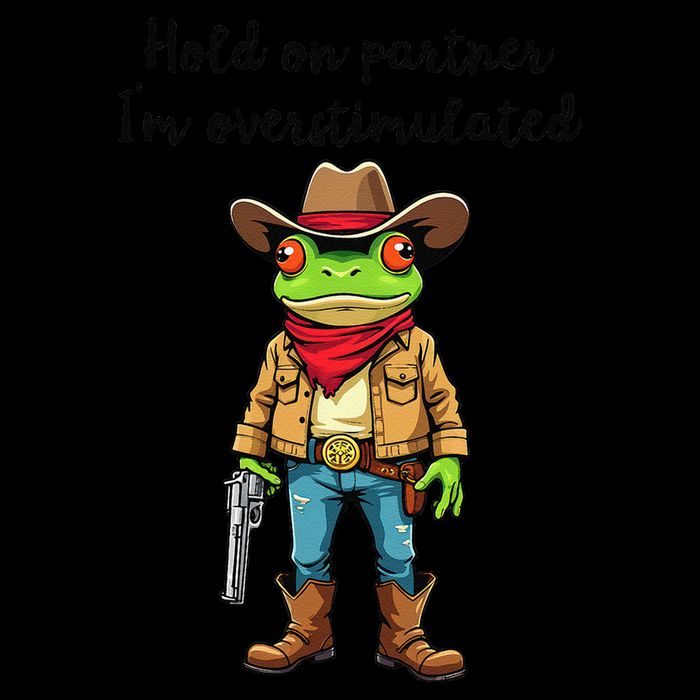 Hold On Partner IM Overstimulated Cow Frog Bag