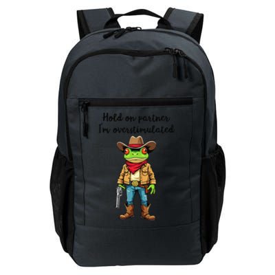 Hold On Partner IM Overstimulated Cow Frog Daily Commute Backpack