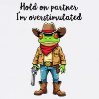 Hold On Partner IM Overstimulated Cow Frog Adult Drive Performance Visor