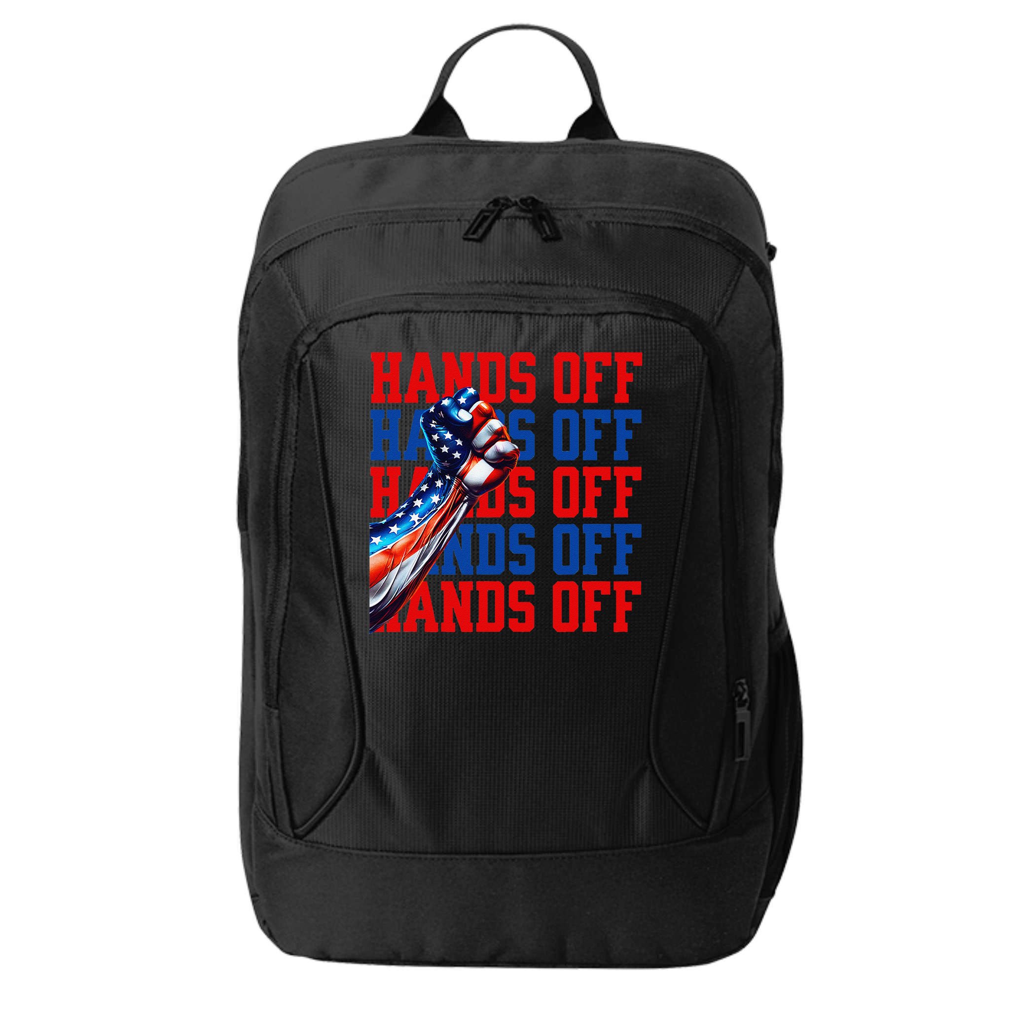 Hands Off Protest Social Security And Medicare Protest City Backpack