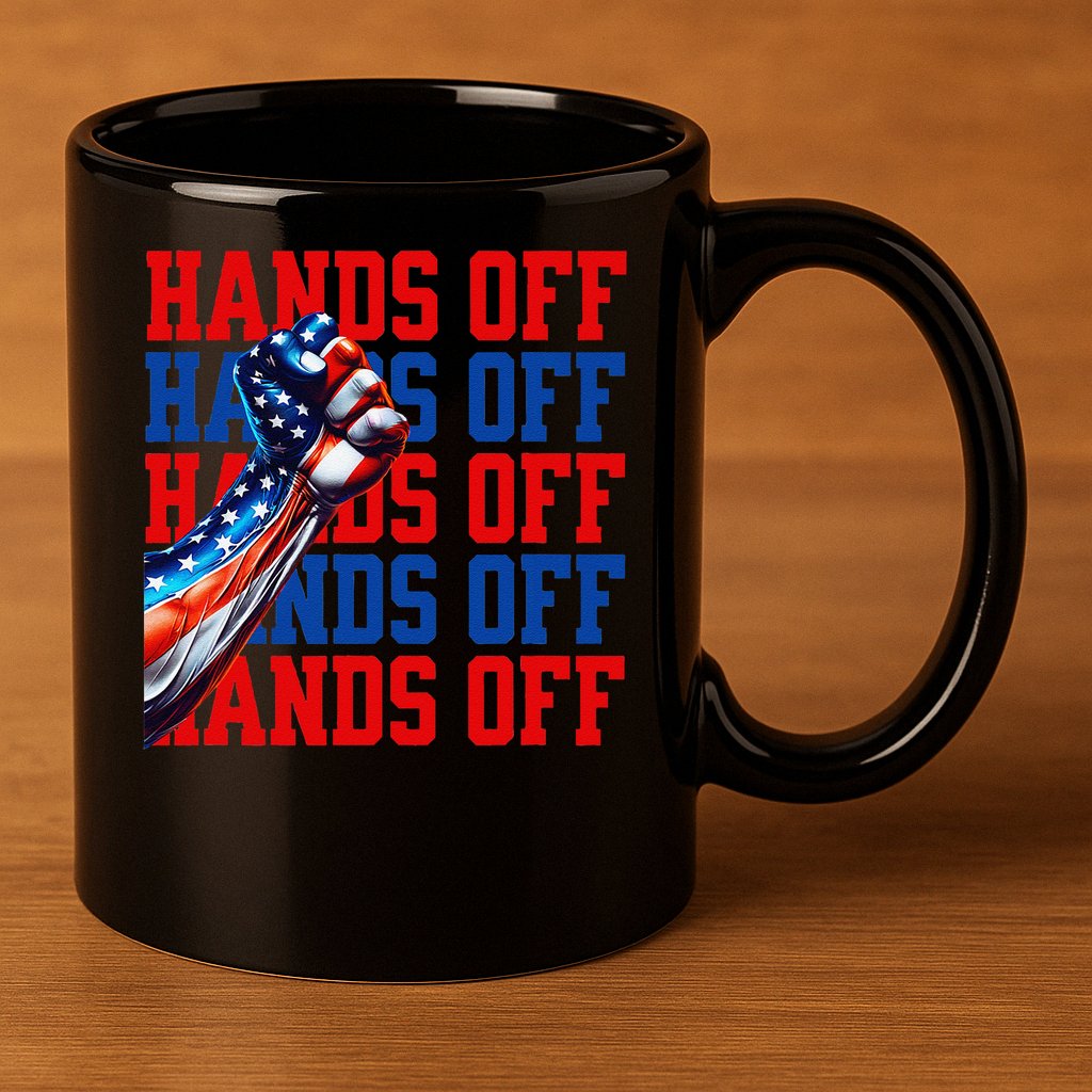 Hands Off Protest Social Security And Medicare Protest 11oz C Handle Ceramic Mug