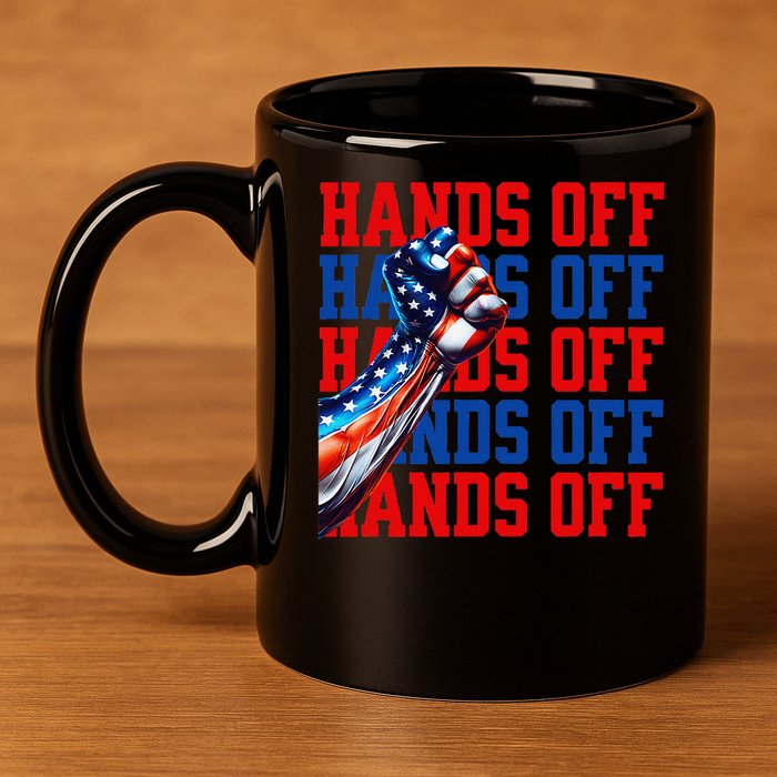 Hands Off Protest Social Security And Medicare Protest 11oz C Handle Ceramic Mug