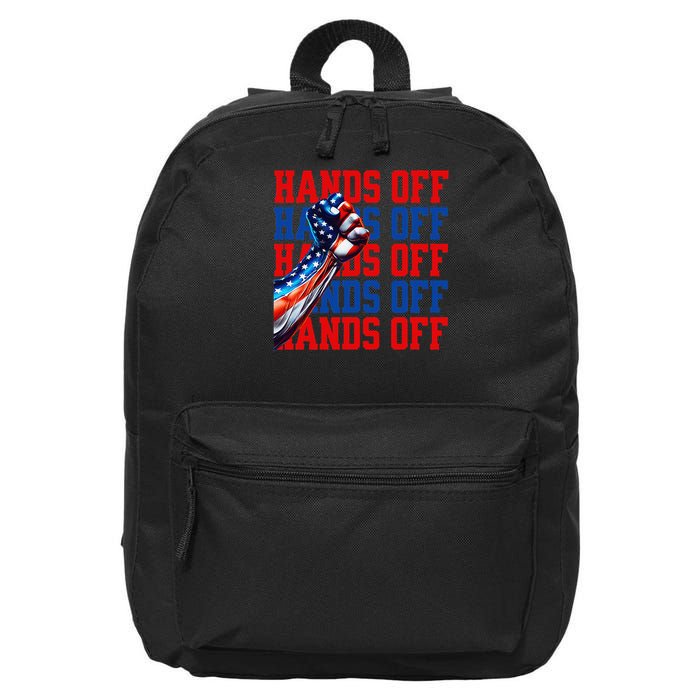 Hands Off Protest Social Security And Medicare Protest 16 in Basic Backpack