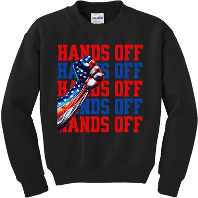 Hands Off Protest Social Security And Medicare Protest Kids Sweatshirt