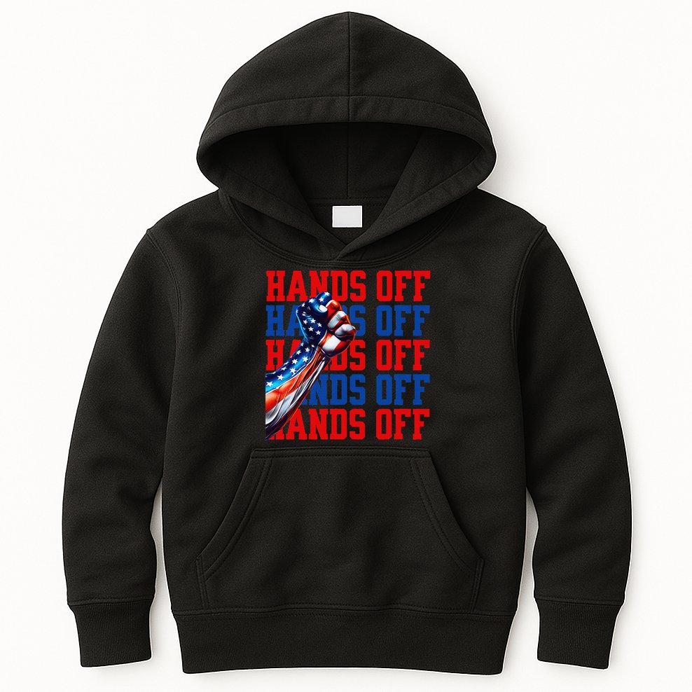 Hands Off Protest Social Security And Medicare Protest Kids Hoodie