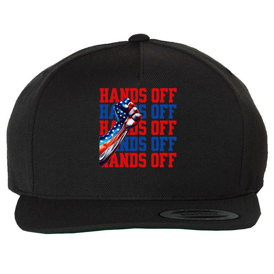 Hands Off Protest Social Security And Medicare Protest Wool Snapback Cap