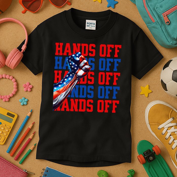 Hands Off Protest Social Security And Medicare Protest Kids T-Shirt