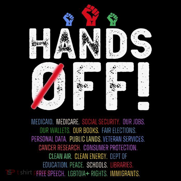 Hands Off Protest Social Security And Medicare Protest Stripe Pom Pom Beanie