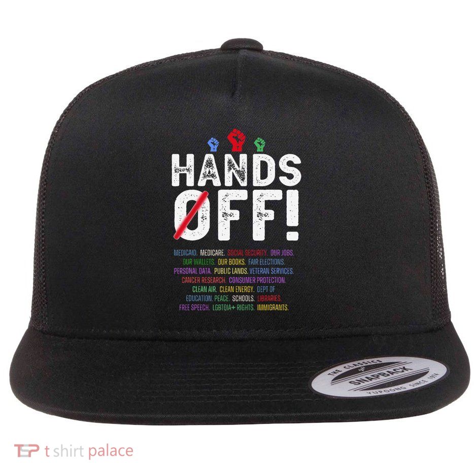 Hands Off Protest Social Security And Medicare Protest Flatbill Hat