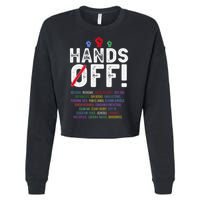 Hands Off Protest Social Security And Medicare Protest Cropped Pullover Crew