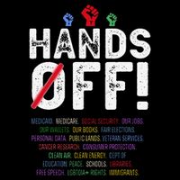 Hands Off Protest Social Security And Medicare Protest Cropped Pullover Crew