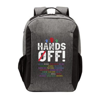 Hands Off Protest Social Security And Medicare Protest Vector Backpack