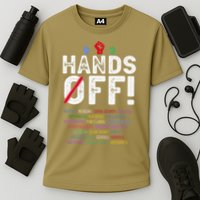 Hands Off Protest Social Security And Medicare Protest Cooling Performance Crew T-Shirt