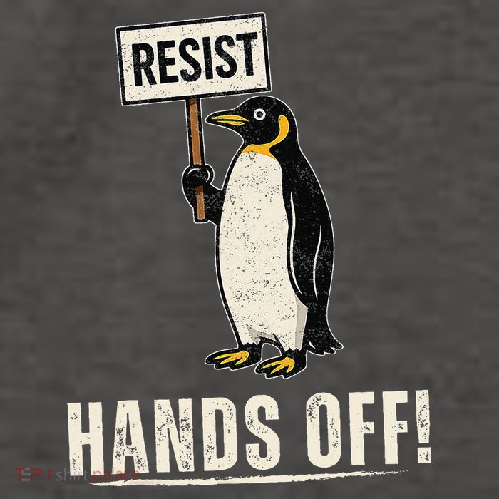 Hands Off Penguins Protest Against Tariffs Penguin Resist Vector Backpack