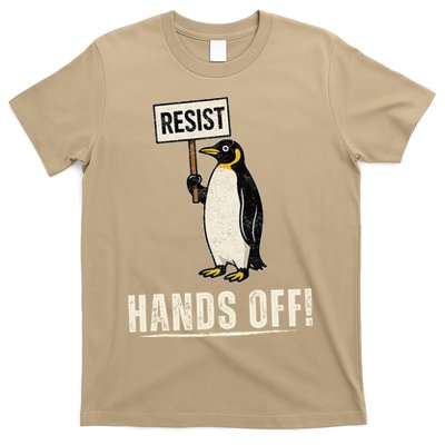 Hands Off Penguins Protest Against Tariffs Penguin Resist T-Shirt