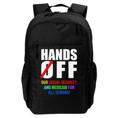 Hands Off Protest Social Security And Medicare Protest Backpack