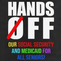 Hands Off Protest Social Security And Medicare Protest Adult Drive Performance Visor