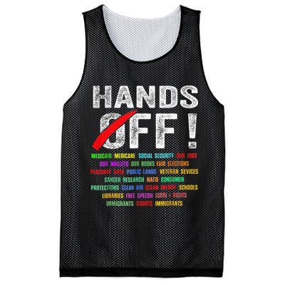 Hands Off Protest Social Security And Medicare Protest Mesh Reversible Basketball Jersey Tank