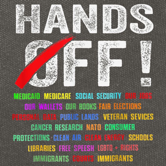 Hands Off Protest Social Security And Medicare Protest Cotton Canvas Backpack