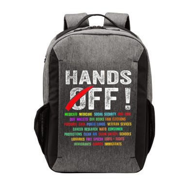 Hands Off Protest Social Security And Medicare Protest Vector Backpack
