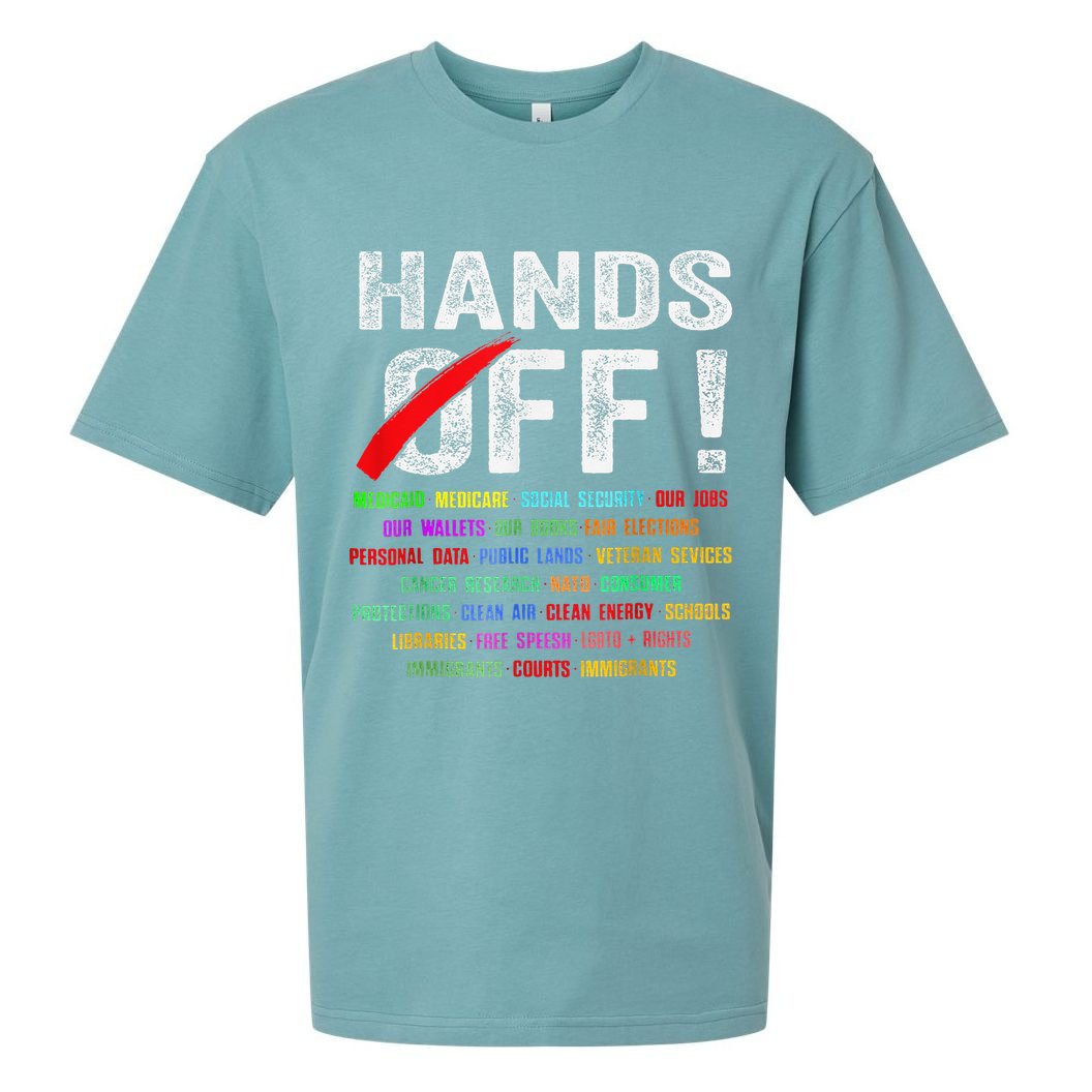 Hands Off Protest Social Security And Medicare Protest Sueded Cloud Jersey T-Shirt