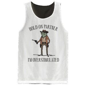 Hold On Partner IM Overstimulated Cow Frog Mesh Reversible Basketball Jersey Tank