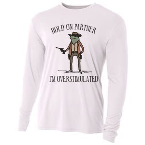 Hold On Partner IM Overstimulated Cow Frog Cooling Performance Long Sleeve Crew