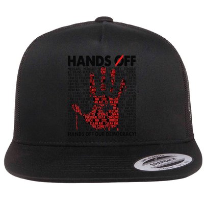Hands Off Protest Social Security And Medicare Protest Gift Flatbill Hat