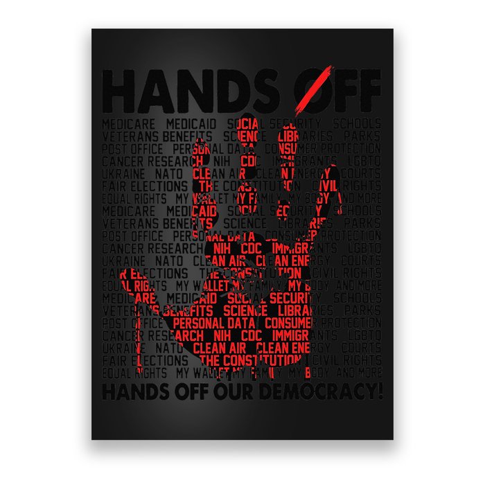 Hands Off Protest Social Security And Medicare Protest Gift Poster