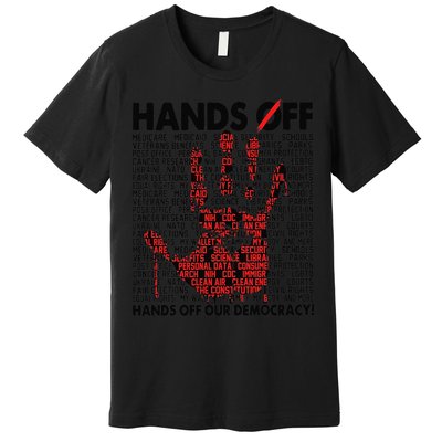 Hands Off Protest Social Security And Medicare Protest Gift Premium T-Shirt