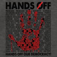 Hands Off Protest Social Security And Medicare Protest Gift Vector Backpack