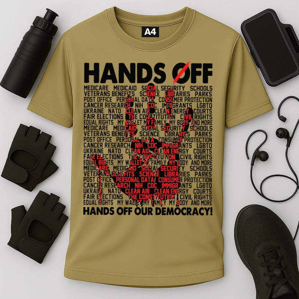 Hands Off Protest Social Security And Medicare Protest Gift Cooling Performance Crew T-Shirt