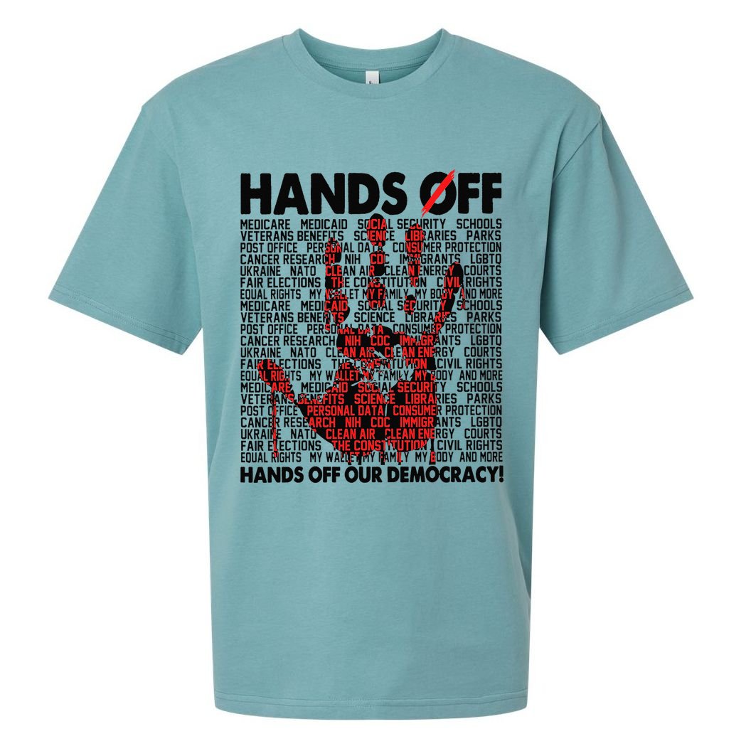 Hands Off Protest Social Security And Medicare Protest Gift Sueded Cloud Jersey T-Shirt