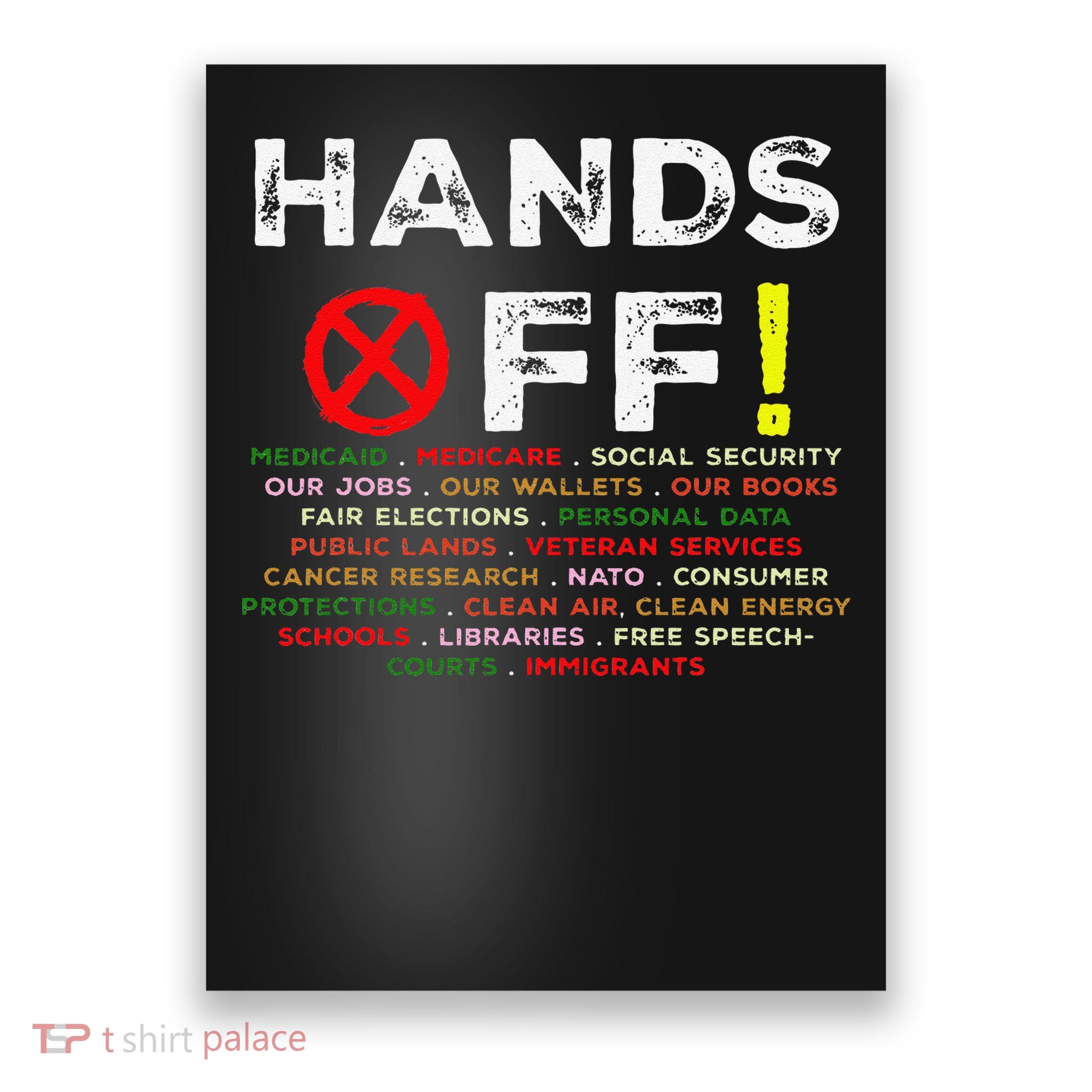 Hands Off Protest Social Security And Medicare Protest Poster