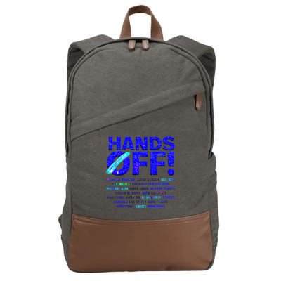 Hands Off Protest  Cotton Canvas Backpack