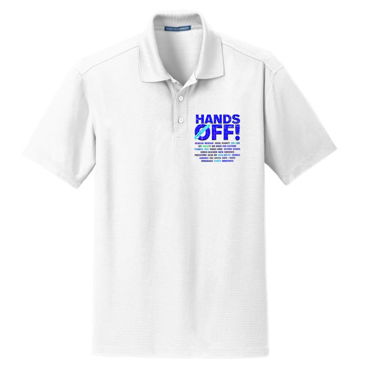 Hands Off Protest  Dry Zone Grid Polo