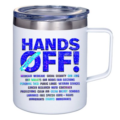 Hands Off Protest  12oz Stainless Steel Coffee Mug