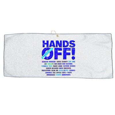 Hands Off Protest  Large Microfiber Waffle Golf Towel