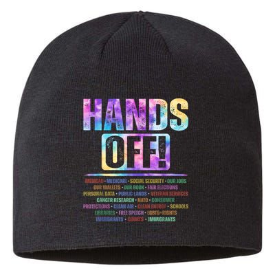 Hands Off Protest Social Security And Medicare Protest   Sustainable Beanie