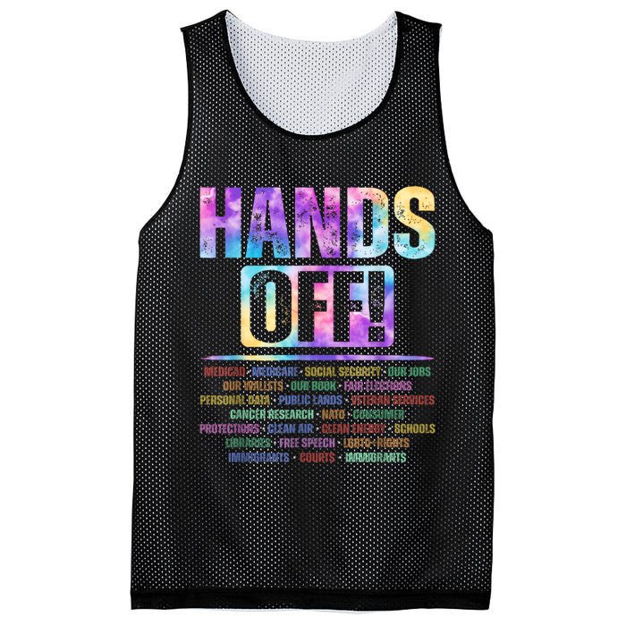 Hands Off Protest Social Security And Medicare Protest   Mesh Reversible Basketball Jersey Tank