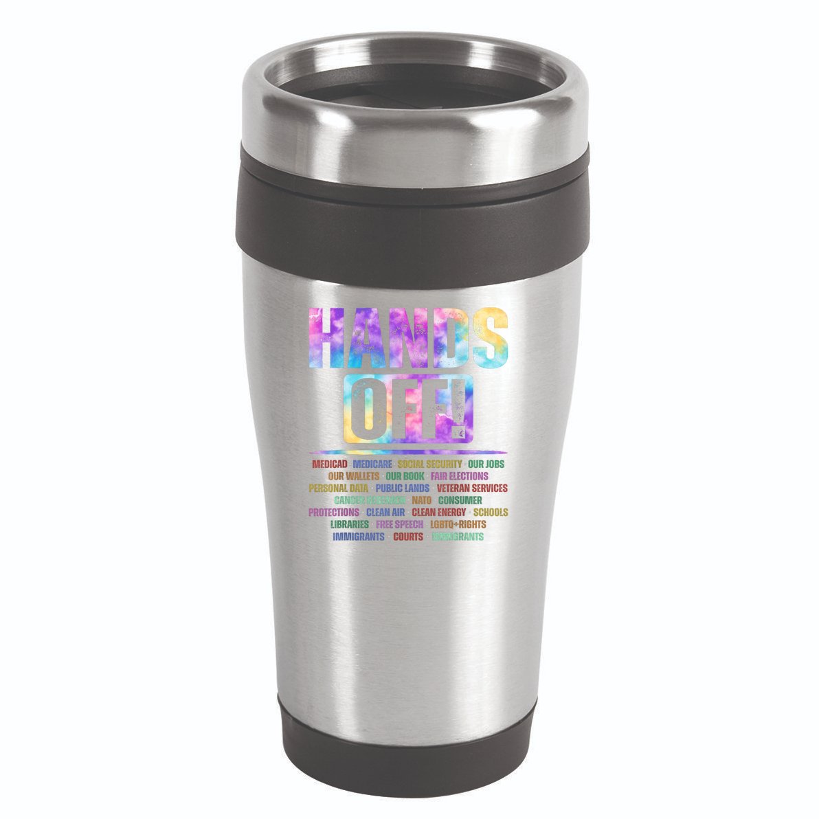 Hands Off Protest Social Security And Medicare Protest   16oz Travel Tumbler