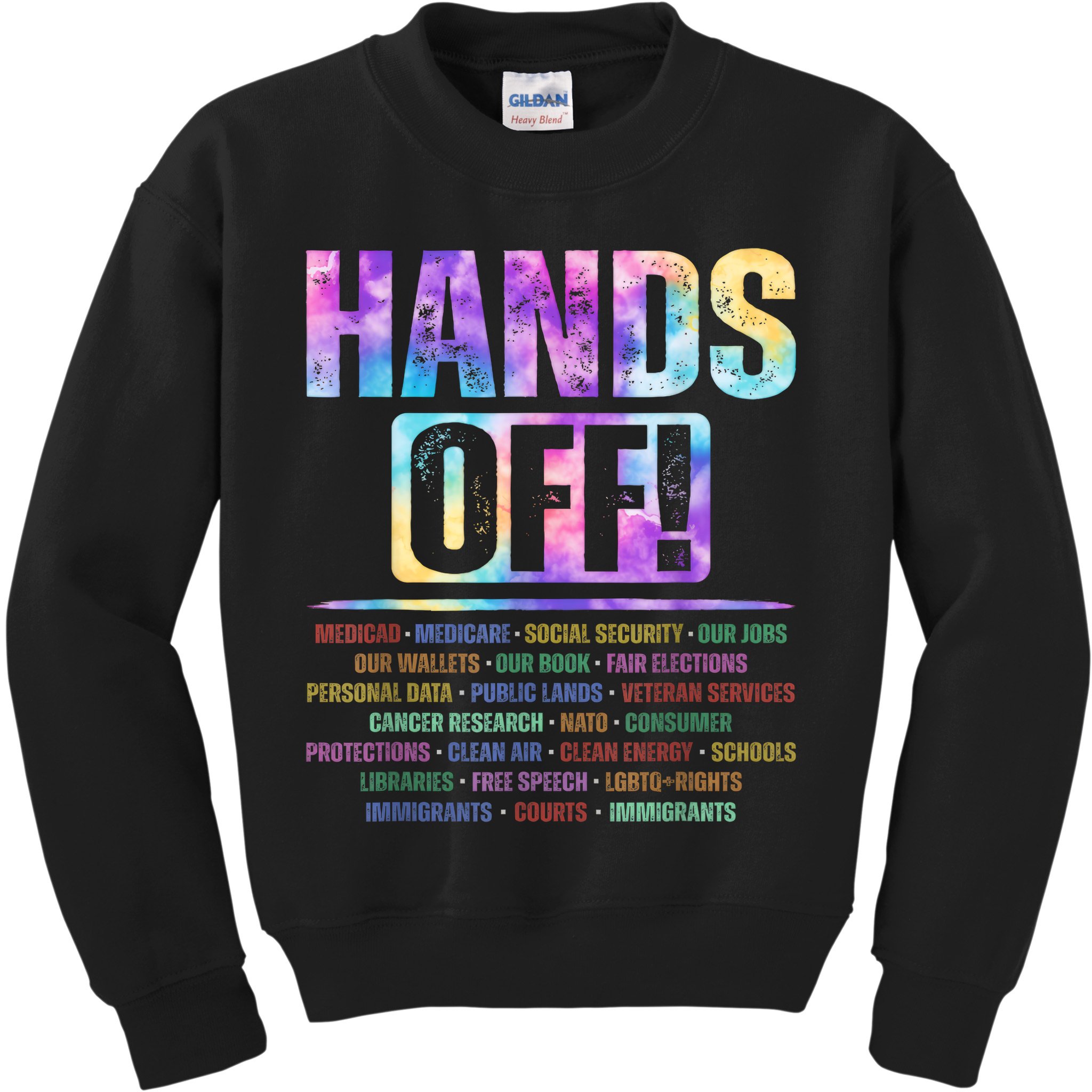 Hands Off Protest Social Security And Medicare Protest   Kids Sweatshirt