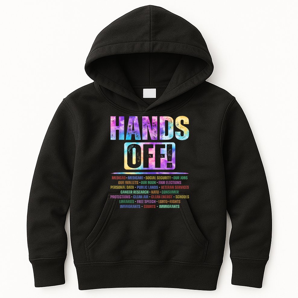 Hands Off Protest Social Security And Medicare Protest   Kids Hoodie