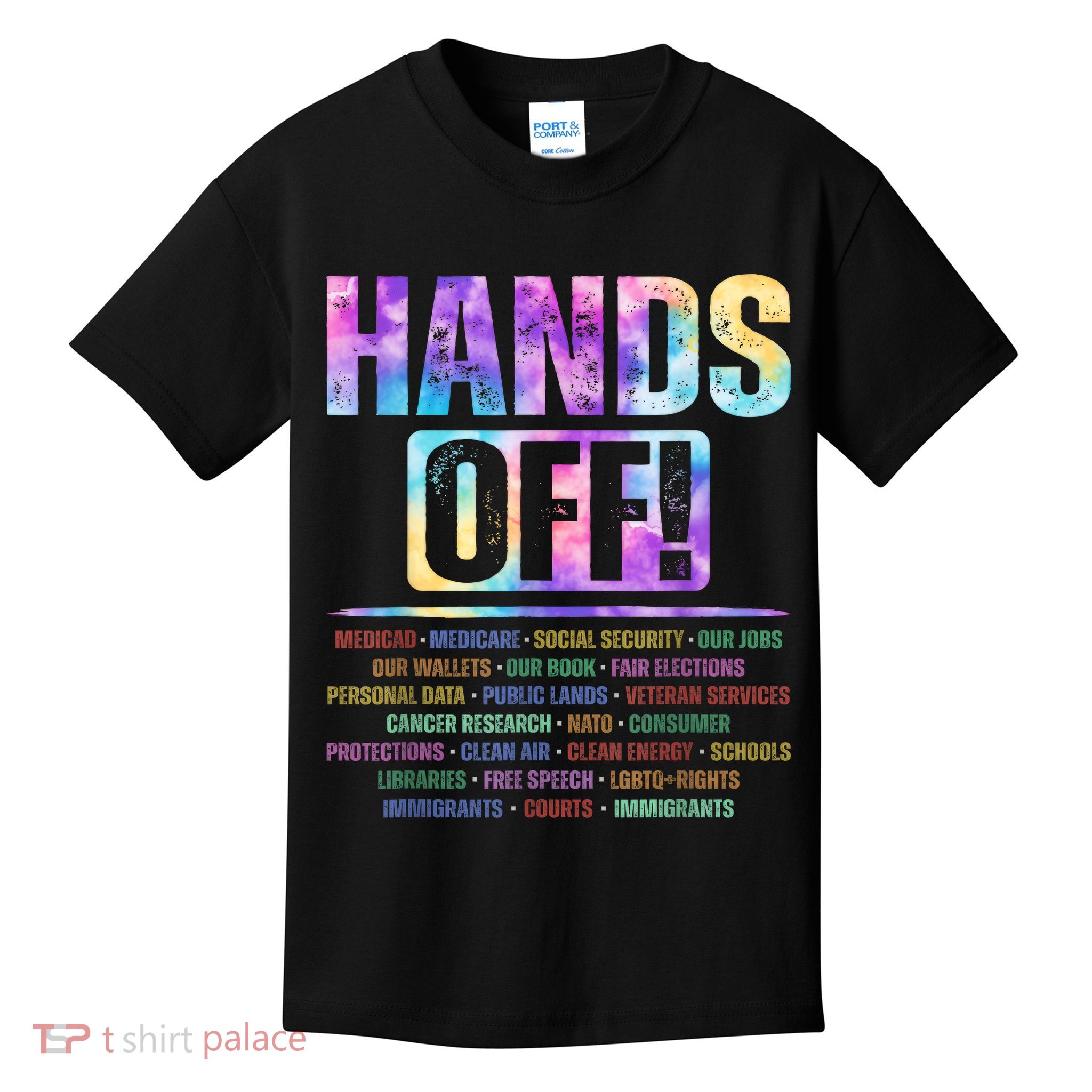 Hands Off Protest Social Security And Medicare Protest   Kids T-Shirt