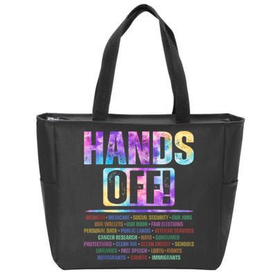 Hands Off Protest Social Security And Medicare Protest   Zip Tote Bag