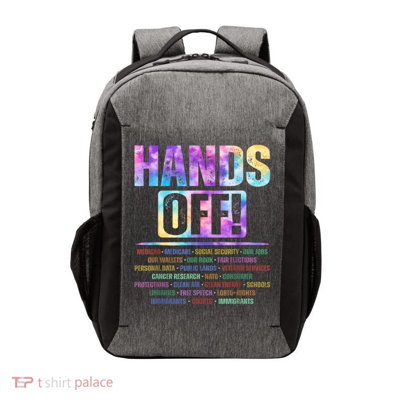Hands Off Protest Social Security And Medicare Protest   Vector Backpack